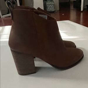 Brown heel booties
